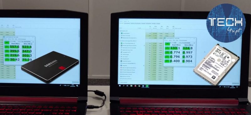 CrystalDiskBench SSD vs HDD